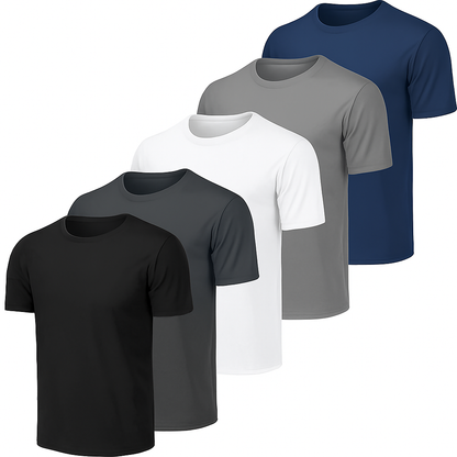Sanvelier Lot de 5 T-shirts basiques unis pour homme