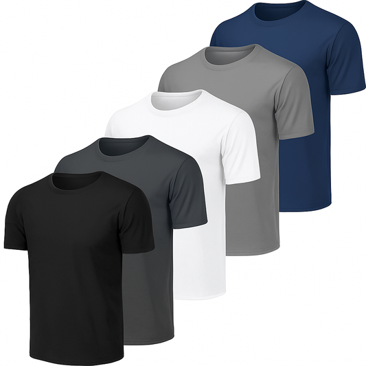 Sanvelier Lot de 5 T-shirts basiques unis pour homme