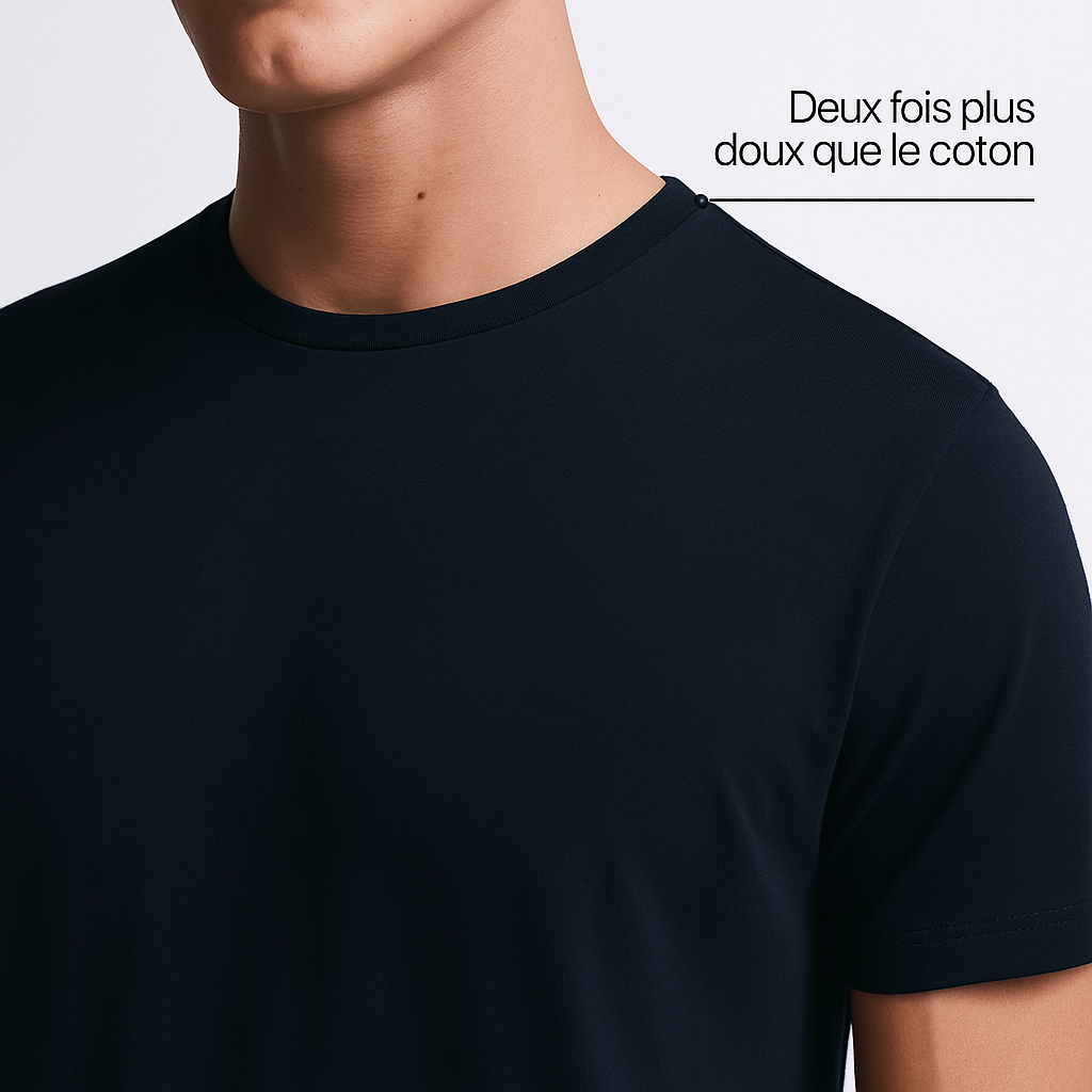 Sanvelier Lot de 5 T-shirts basiques unis pour homme