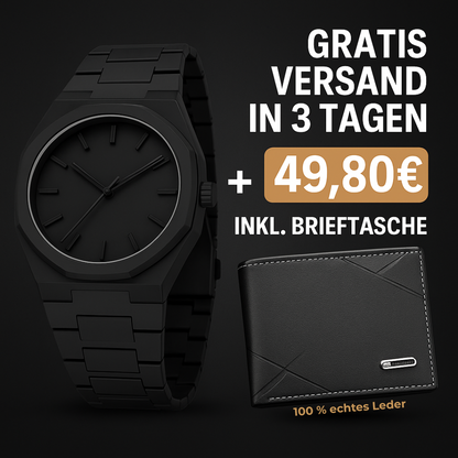 KASVEN + Brieftasche aus echtem Leder